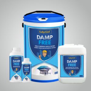 DAMP FREE acrylic polymer waterproofing coating.